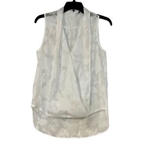Three Eighty Two Sleeveless Floral Wrap Blouse XS